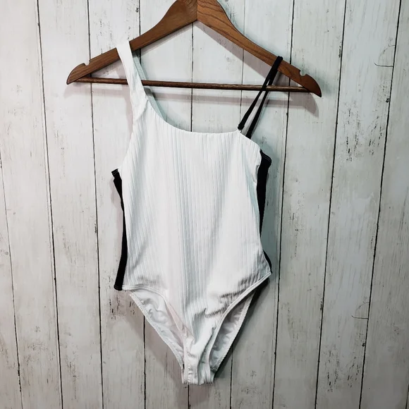 New Topshop White 1-piece Bathing Swim Suit Size 6 - Picture 3 of 5